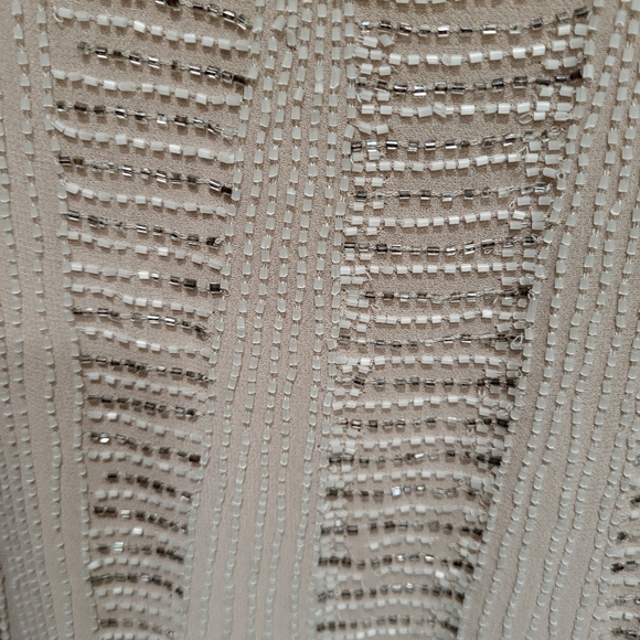 mercer & madison Tops - 2/$30 Neutral Beaded Tank adds Sparkly to any Outfit - Size Small